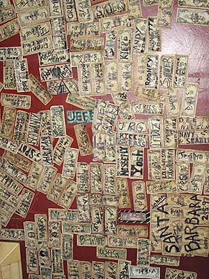 Shooting Star Saloon money ceiling