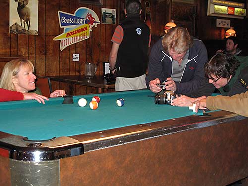 Shooting Star Saloon pool shoot