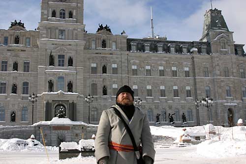 Snow at Quebec City Parliament building