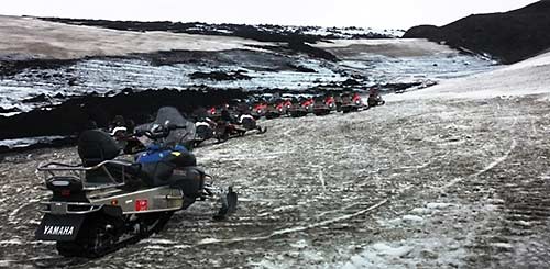 Snowmobiling Iceland's Myrdalsjokull Glacier