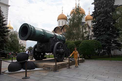 The never-fired Tsar Cannon and Ball