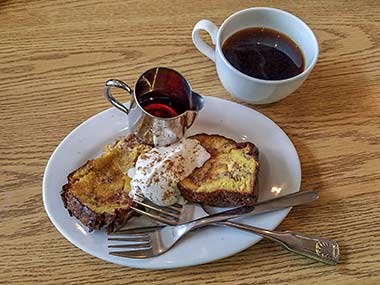 French toast at Bellingham's Cosmos Cafe