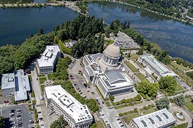 Washington State capitol from the air