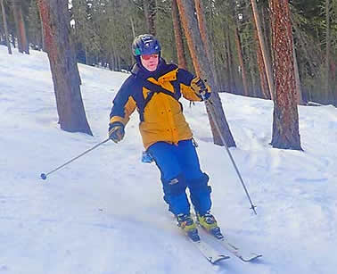 Greg Snow skiing Angel Fire