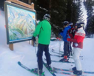Checking the ski map
