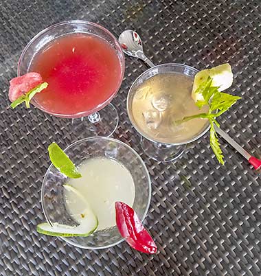 Three of final cocktails in Barbados rum competition