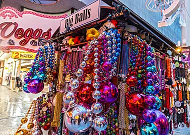 Las Vegas giant balls along Freemont Street