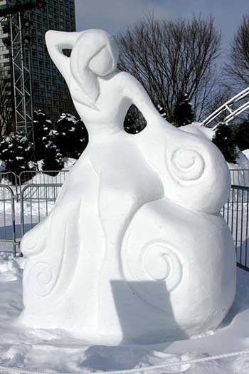 Snow sculptire, Quebec Winter Carnival