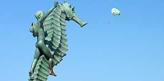 Seahorse statue in Puerto Vallarta