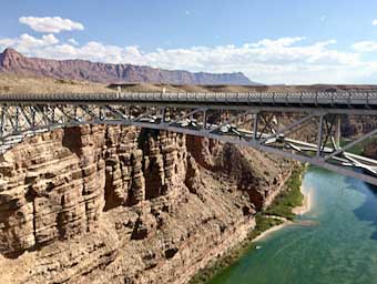 Navajo Bridge spanning the Colorado River