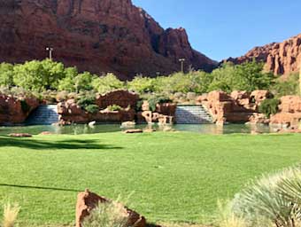 The entrance to Utah's Tuacahn Center for the Arts