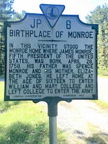 Birthplace of James Monroe