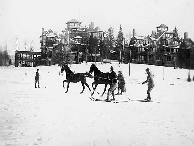 Skijoring at Lake Placed early 1900s