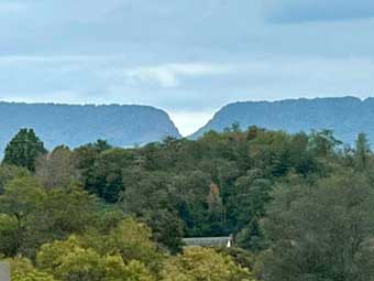 Cumberland Gap provides passage through the Alleghenies.