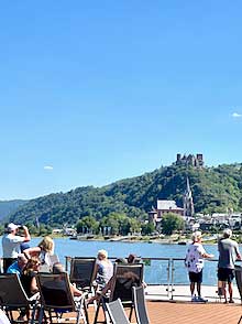 Middle Rhine castle-watching from the deck