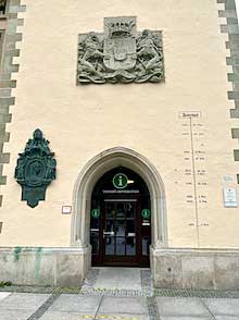 Passau City Hall’s flood record.