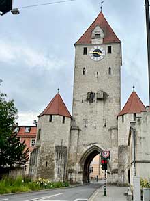 Regensburg clock tower 