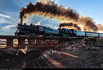 Grand Canyon Railway original steam engines restored and operating today