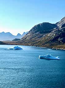 Greenland, Prins Christian Sund icebergs
