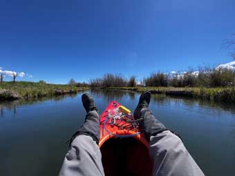 Klamath River, kicking back on calm waters