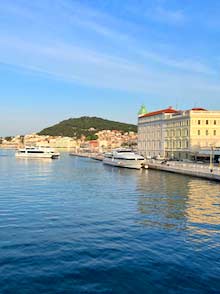 The tie up dock in Split, Croatia