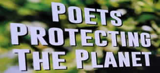 Sign that says "Poets protecting the planet"