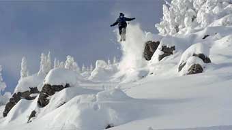 Skier in air