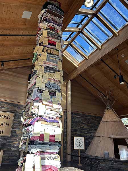 High Desert Museum stack of blankets
