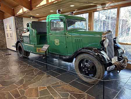 A High Desert Museum vintage Forest Service fire truck