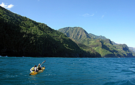 Kayaking Na Pali coast