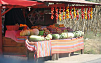 produce stands dot the roadsides in the GuatemalaHighlands
