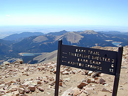 Pike's Peak trail sign