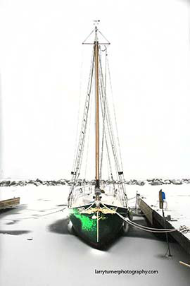 Grand Marais Harbor sailboat