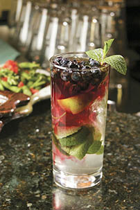 Deer Valley blueberry mojito drink