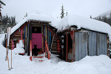 Rossland BC cross country skiing cabin