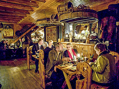 Iceland diners at restaurant
