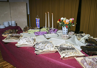 Traditional foods on table