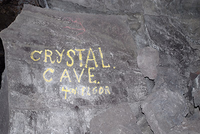 Crystal Cave sign