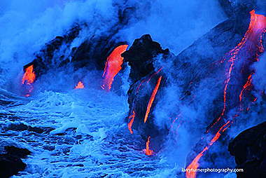 Hawaii Big Island hot lava