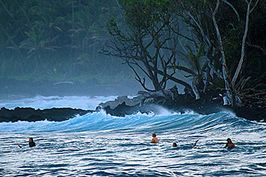 Hawaii Big Island surfers