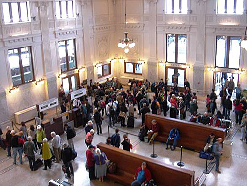 Seattle's King Street Station is full of rail enthusiasts