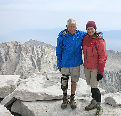 Aughor and daughter on Mount Whitney-summit