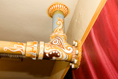 Edgefield painted pipes