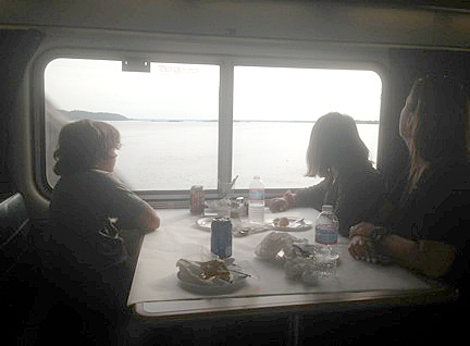 Amtrak dining car window