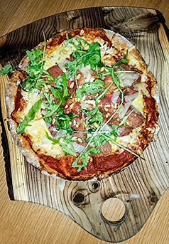 Iceland duck breast pizza