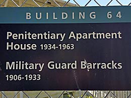 Alcatraz housing sign