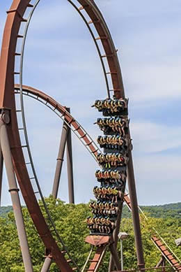 Giant roller coaster at Silver Dollar City