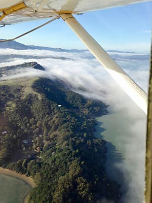 Seeing fog from a seaplane