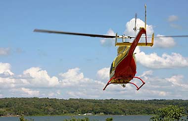 Guatemala, El Mirador helicopter