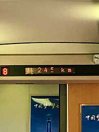 Train Speedometer reading 245 km